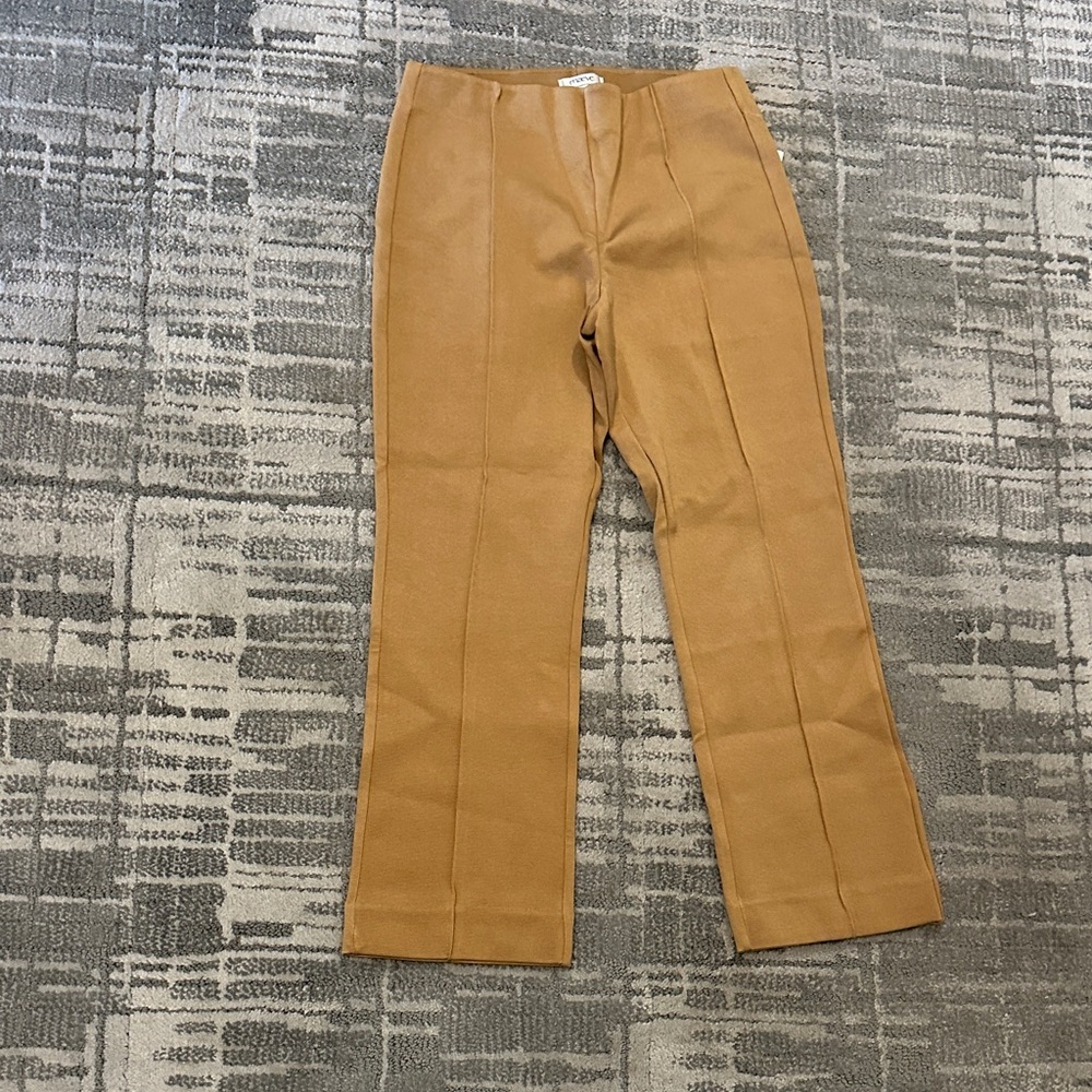 Anthropologie Cropped Straight-Leg Pants in Camel - Picture 2 of 2